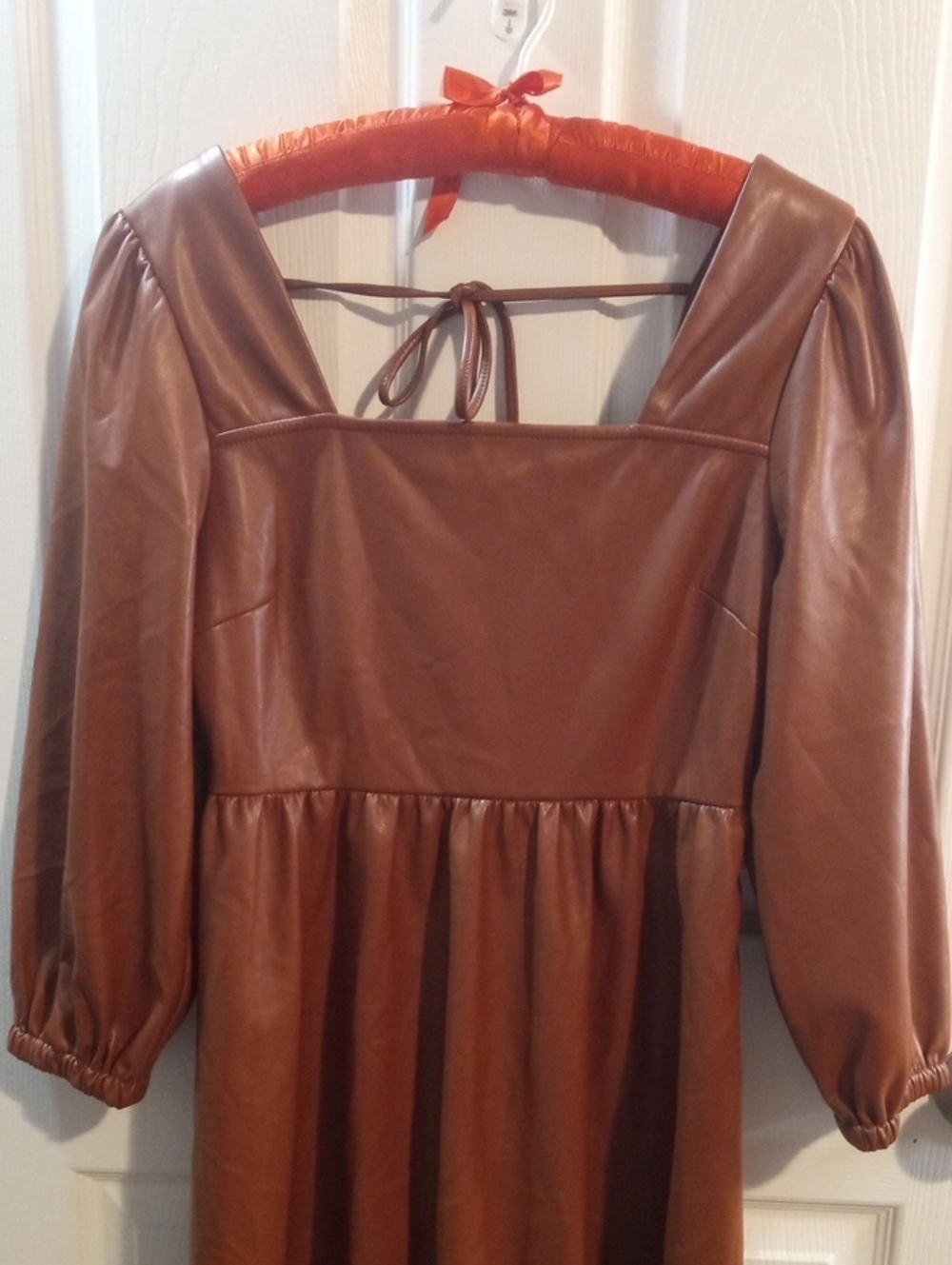 VERONA FAUX LEATHER DRESS
